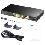 Switch Cudy 24 Puertos POE+ Gigabit y 2 SFP