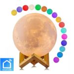 Lámpara Luna 3D RGB Wifi Tuya Smart