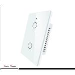 Interruptor Tactil De Pared 2 Bot Wifi+Rf433 Tuya