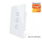 Interruptor Tactil De Pared 3 Bot Wifi + Rf433