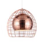 Luminaria Colgante Ovo Cage / Cobre