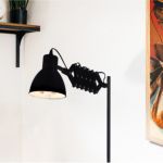 Luminaria De Pie Zig Zag Negra