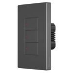 Interruptor De Pared Sonoff M5-120 3 Bot Grafito