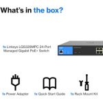 Switch Linksys 24 Puertos Poe+ Gbit Admin 4sfp+