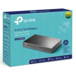Switch Tp-Link SF1008P 8 Puertos, 4 PoE+