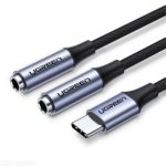 Cable Ugreen Tipo C A 3.5mm X2 Silver
